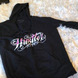 Hustler half sleeve v neck hoodie